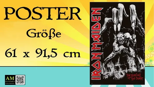 POSTER - IRON MAIDEN - NUMBER OF THE BEAST - 07 -  NEU/OVP