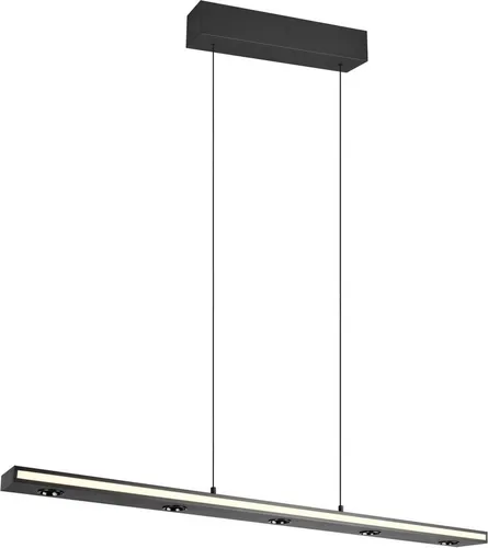 TRIO Leuchten LED Pendelleuchte GRAHAM - Moderne Hängeleuchte in Schwarz, höhenverstellbar, dimmbar und mit Memoryfunktion. Ideal für individuelles Lichtdesign in Ihrem Wohnraum. Perfekt für stimmungsvolle Beleuchtung.