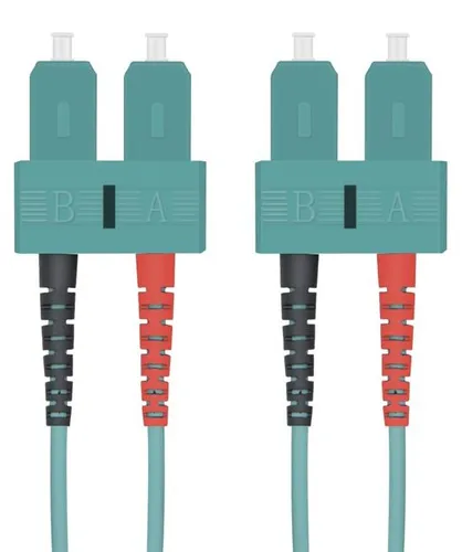 helos LWL Patchkabel OM3 Duplex 3,0mm SC-SC 50/125µm aqua 7,5m LSZH