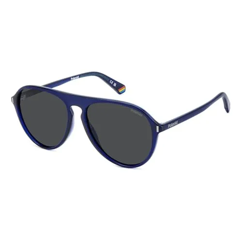 POLAROID Herren PLD 6225/S Sonnenbrille, blau, 57/15/140