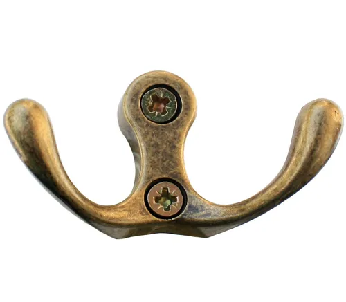 Kleiderhaken Wandhaken Mantelhaken Garderobenhaken Huthaken Haken 32 Alt Messing