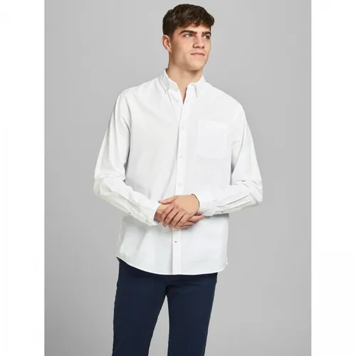 Produktbild Jack & Jones Herren Freizeit Hemd JJEOXFORD Slim Fit Weiß L