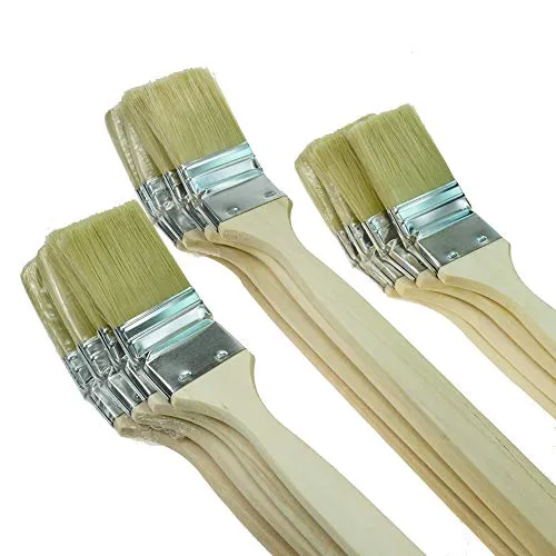 ROTIX 12 x Heizkörperpinsel Ecken-Pinsel 50 mm helle Borste