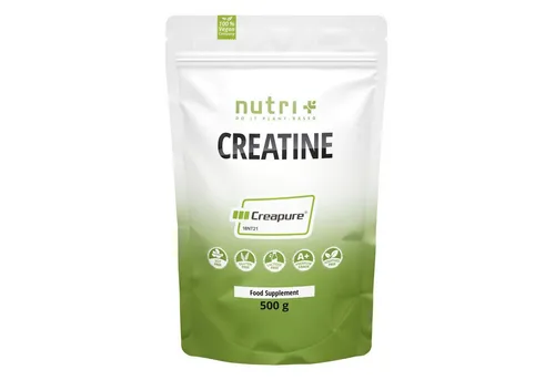 nutri+ Creatin Monohydrat Creapure® Pulver - Hochwertiges Kreatin für optimale Leistung - Aminosäuren, 100% reines Creapure® Kreatinmonohydrat für maximale Leistungssteigerung und Muskelaufbau, ideal vor und nach dem Training.