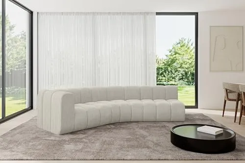 ALTDECOR Modulares Sofa Ecksofa in L-Form Corner modular Sofa Eckcouch Couch Wohnlandschaft Cauchsofa Bodensofa Polstersofa Karex-L1-308x194x70 cm Hellgrau