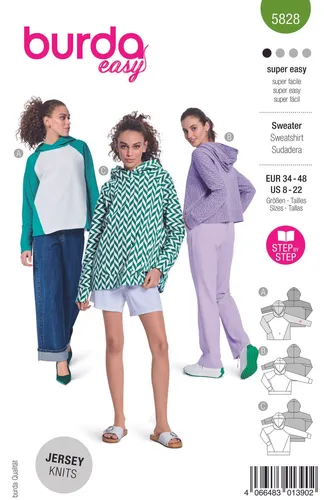 Burda Schnittmuster Shirt Frauenschnitt Oberteilschnitt Burdaschnitt Anleitung