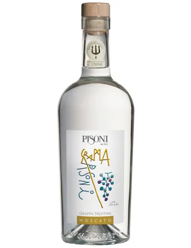 Pisoni Moscato Grappa - Sanfter Genuss aus Italien - Grappa, sanfter und klarer Genuss mit intensivem Bukett – ideal für Liebhaber italienischer Spirituosen.