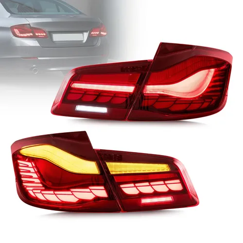 Voll LED Rückleuchten für BMW F10 Limousine 2010-2016 in Rot - Hochwertige LED Rückleuchten für BMW F10 Limousine, bieten modernes Design und verbesserte Sichtbarkeit. Ideal für stilbewusste Fahrzeugbesitzer.