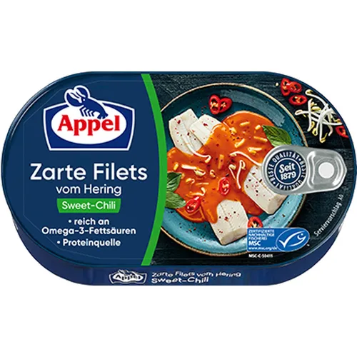 Produktbild Appel Heringsfilet Sweet Chili mit asiatischem Gemüse süss scharf 200g