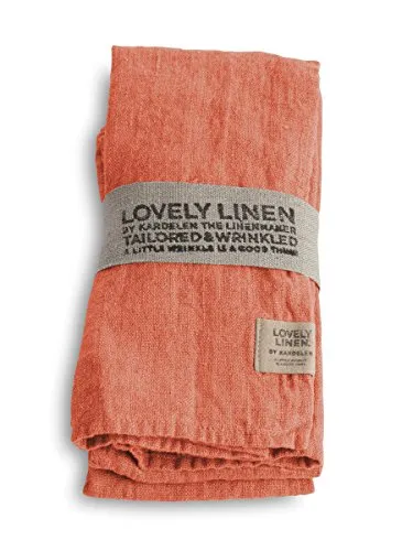 Lovely Linen NL0155 Lovely Serviette Leinen Peach (1 Stück) in pink von Lovely Linen