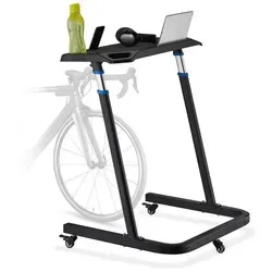 Multifunktionspult Stehpult Laptoptisch mit Rollen - Rollentrainer für Radsportler, mobil und flexibel dank 3 Rollen, ideal für Home-Office oder Training.