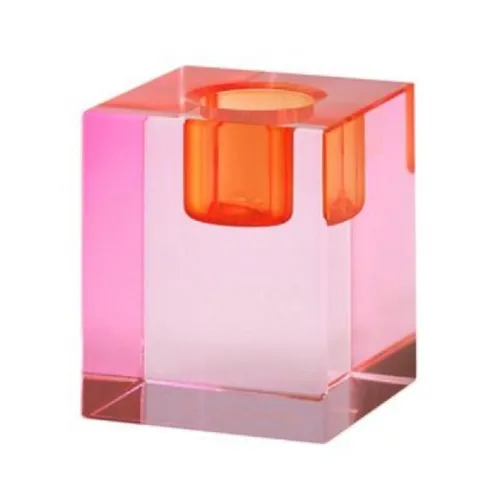 Giftcompany Kerzenhalter Dioptrics Rosa/Orange (S) - Eleganter Kerzenständer für stimmungsvolle Beleuchtung, ideal für jedes Zuhause und setzt besondere Akzente in Ihrem Wohnraum.