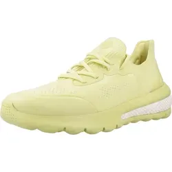 Geox Damen D SPHERICA ACTIF Sneaker - LT Yellow, 38 EU - Damen-Sneaker mit atmungsaktivem Material und flacher Sohle für optimalen Komfort im Alltag.