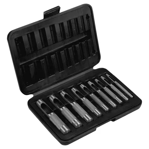 Lochfräser, Bereich 3-12 mm, 9 Stück.