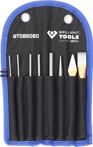 Brilliant Tools Meißel und Splintentreiber / Durchtreiber-Satz, 8-tlg BT085060