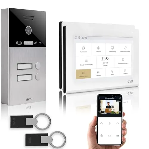 GVS IP Video Türsprechanlage für 2-Familienhaus mit HD Kamera