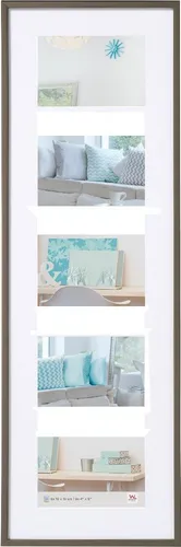 Walther Design Bilderrahmen Stahl 10x15 cm mit Passepartout in grau von Walther