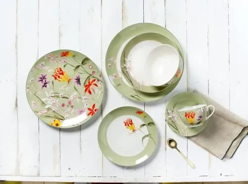 Ritzenhoff & Breker Geschirr-Serie Flora Grün Größe Speiseteller 27 cm Flora Grün