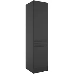 Yourkitchen Vorratsschrank JAZZ - Stylischer Vorratsschrank JAZZ für moderne Küchen. Mit eleganter matt schwarzer Front und viel Stauraum, ideal für eine ordentliche und ansprechende Küchenorganisation.