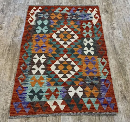 Rug Studios Teppich KELIM ORIGINAL HANDGEARBEITET, Rechteckig, Höhe: 5 mm, Handgefertigt, 82 x 120 cm, Multi