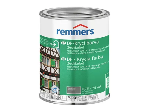 Remmers DF Deckfarbe 0,75l, Dunkelgrau – Innen/Außen Holzfarbe Wetterschutz