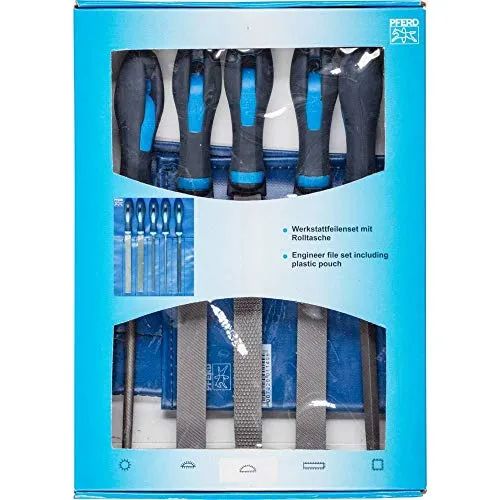 PFERD Werkstattfeilen-Set 5 Feilen 200mm in PVC-Rolltasche von PFERD