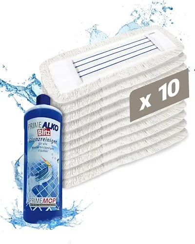 Profi Baumwolle Wischmop 50cm - Nass- & Trockenmopps für den Haushalt, robuster Baumwollmop mit speziellem Herstellungsverfahren, waschbar bis 95°C für langanhaltende Sauberkeit.