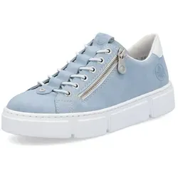Rieker Slip-On Sneaker mit Reißverschluss außen in blau von Rieker