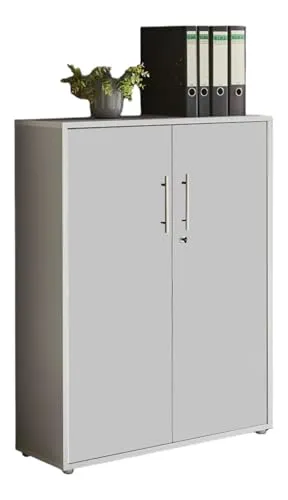 Aktenschrank abschließbar für Büro und Homeoffice – 3 oder 5 Ordnerhöhen - Praktischer Aktenschrank in Lichtgrau oder Grau Matt, wahlweise mit 3 oder 5 Ordnerhöhen. Ideal für die sichere Aufbewahrung von Dokumenten dank abschließbarer Türen. Robuste Verarbeitung für den täglichen Einsatz.