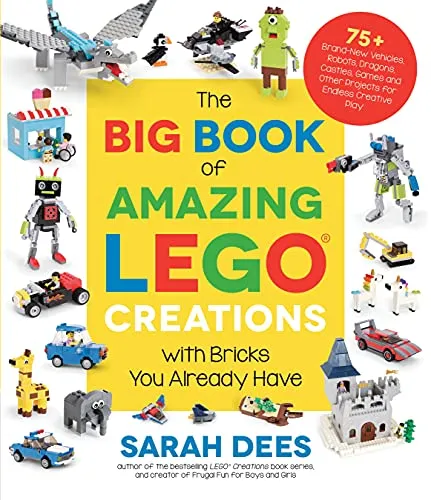 The Big Book of Amazing Lego Creations mit Bricks von Sarah Dees - Taschenbuch mit 75+ kreativen Projekten für Kinder, ideal für endlosen Spielspaß und kreative Entfaltung.