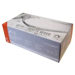 MCD Medical Care Dental GmbH NITRAS WHITE WAVE Nitril Einmalhandschuhe, weiß, Unsteril, Rollrand, puderfrei, beidseitig tragbar, 1 Packung = 100 Stück, Größe S 8310-S