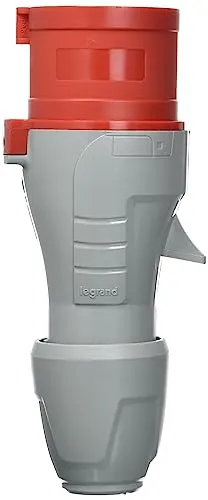 Legrand CEE 16A Stecker, rot 4-polig (3P+PE), 6h (400V/16A), Schutzart IP44, IK09