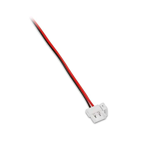 LED Stripe 5630 Verbindungskabel für 10 mm LED-Stripe FLASH (5630) 14,3 x 15,3 x 5 mm 2-polig mit 2 m Anschlusskabel für Trafos mit Schraubterminals Steckverbinder von SO-TECH®