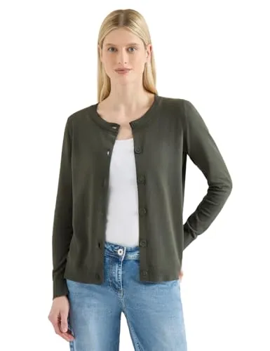 Cecil Damen Basic Cardigan mit Rundhals - Stylischer Basic Cardigan für Damen, ideal für jeden Anlass. Die weiche Strickqualität sorgt für hohen Tragekomfort und eine perfekte Passform.