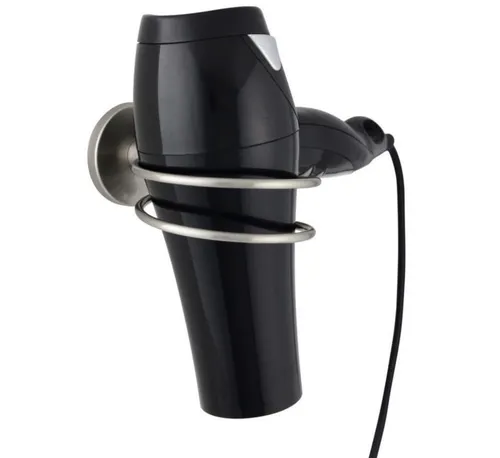 Fönhalter aus Edelstahl matt für Haartrockner von HM Hausmodell