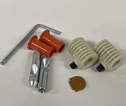 Universal Verdeckte Befestigung SET 6 teilig für Wand Hänge WC & Wand Bidet - Bidets - Verdeckte Spezialbefestigung aus Kunststoff für eine saubere und elegante Montage von Wand-WCs und Bidets, inklusive 2x 7 cm Stockschrauben.
