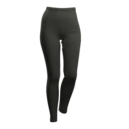 HERMKO 40720 Damen Legging aus Merinowolle/Tencel in Schwarz, Größe 48/50 (XL)