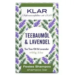 Klar festes Shampoo Teebaumöl &Lavendel (gegen Schuppen)