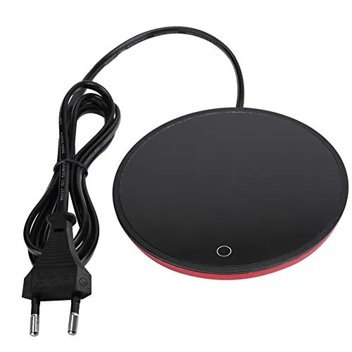 Wifehelper Heizmatte, Speisenwärmer, Töpfe, Geschirr und Pfannen, Touchscreen, wasserdicht, warm, Pad für Kaffee, Tee, Milchgetränke (EU-Stecker 220 V, rot)