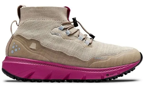 Craft Nordic Fuseknit Mid Women ecru-roxo (211486) 6,5 - Fitnessschuh für Damen, wasserdicht und ideal für Speed Hiking und Laufen bei jedem Wetter, mit höherem Schaft für optimalen Schmutzschutz und maximalem Grip.