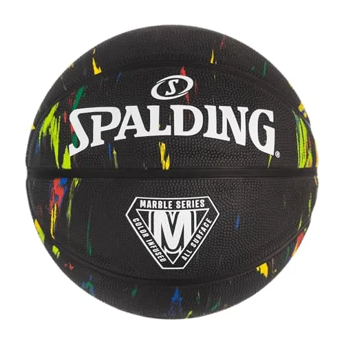 United Sports Spalding Marble Sz7 Ball Black Rainbow 7 in schwarz von Spalding