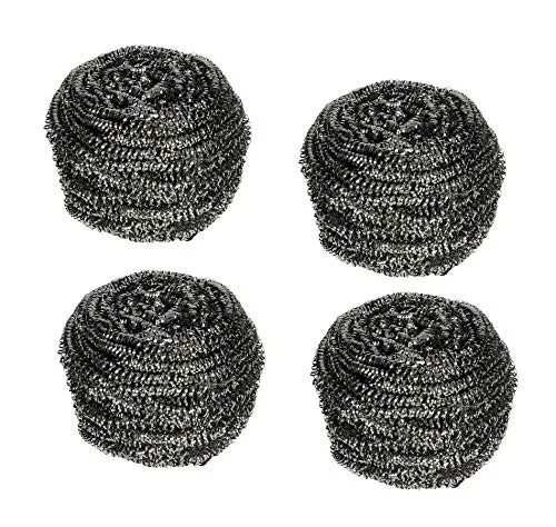 Schwämme, Stahl-Spiralen zum Einschenken von Schwämmen, Schwämme für die Reinigung von Töpfen und zum Waschen von Geschirr (Durchmesser 6 cm). 4 x