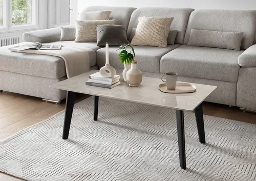 freiraum Couchtisch 2166-20 in grau marmoroptik hochglanz