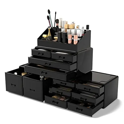 Readaeer Makeup Organizer/Kosmetik Aufbewahrungsbox/Schmink Aufbewahrungskasten in 4 Lagen, ist für Schlafzimmer und Badzimmer geeignet