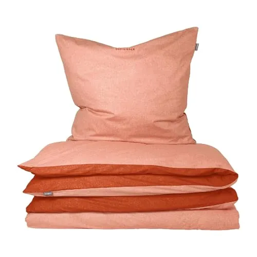 Schiesser Renforcé-Bettwäsche-Set in Orange, 135x200 cm in orange von Schiesser