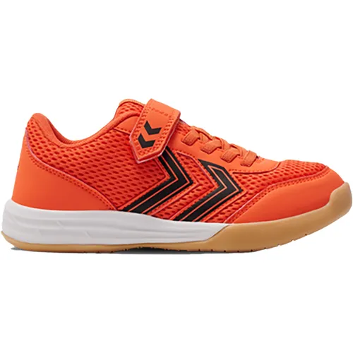 HUMMEL Kinder Freizeitschuhe MULTIPLAY FLEX VC JR - Sneaker mit offener Konstruktion, Klettverschluss und stabiler Außensohle für optimalen Komfort und perfekte Passform. Die TPR-Außensohle sorgt für hervorragenden Grip und die EVA-Zwischensohle bietet zusätzliche Polsterung.