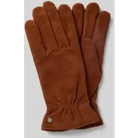 Roeckl Lederhandschuhe Straßburg braun 7,5 - Hochwertige Lederhandschuhe in Hellbraun/Saddlebrown, ideal für kalte Tage dank warmem Wollfutter. Perfekt für stilbewusste Damen.