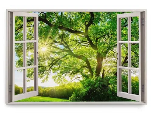 Wandbild 120x80cm - Grüne Baumkrone für Ihr Zuhause - Poster & Kunstdrucke: Verschönern Sie Ihre Räume mit diesem hochwertigen Wandbild, das mit pigmentbasierten Tinten für brillante Farben und hohe Kontraste sorgt.