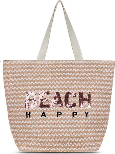 normani Strandtasche Meeru XXL - Geräumige Strandtasche für den Sommer – ideal für Strand und Freizeit. Mit wasserdichtem Innenfach für sicheren Schutz Ihrer Wertsachen und breiten Trägern für hohen Tragekomfort. Perfekt für Handtücher, Badesachen und mehr.