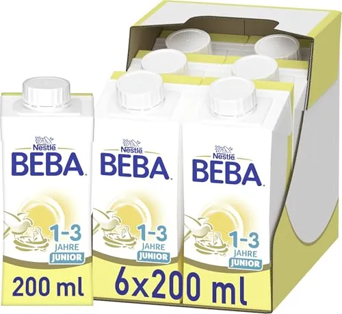 BEBA Junior 1-3 Jahre Milchgetränk trinkfertig, 6 x 200ml